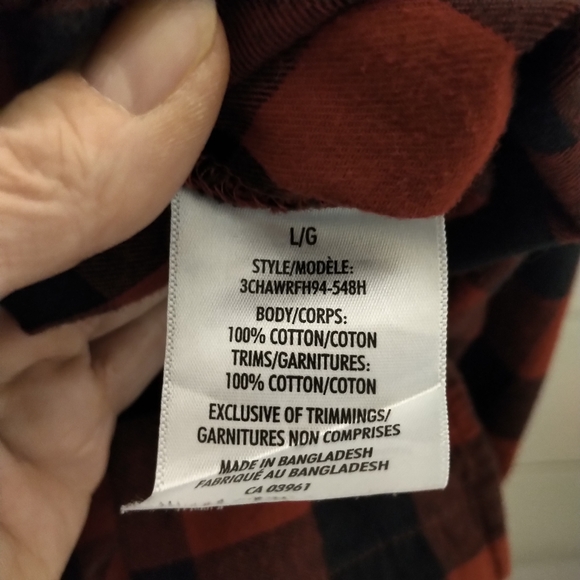Wind River Buffalo Plaid Flannel Button Down Size Large - Picture 8 of 9